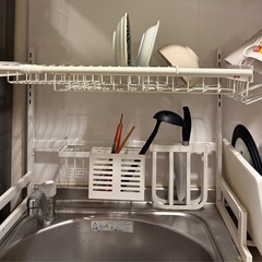 【無料】伸縮式 水切りラックの画像