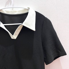 エレガント Dazy バイカラーワンピース 白黒 デート 食事会　お呼ばれの画像