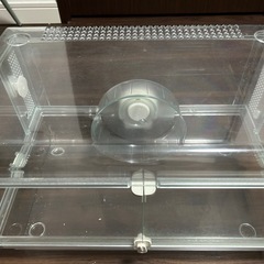 【ハムスター用ゲージ】グラスハーモニー450プラス とっても静かなホイールつきの画像