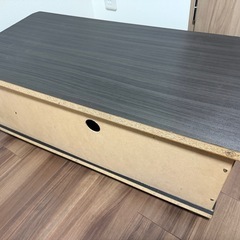 テレビ台 黒 収納スペースありの画像