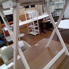 ★リユースのサカイ水戸店★NITORI折りたたみテーブルホワイトH67×D39.5×W67クリーニング済みMT6490の画像