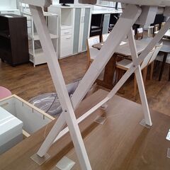 ★リユースのサカイ水戸店★NITORI折りたたみテーブルホワイトH67×D39.5×W67クリーニング済みMT6490の画像