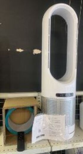 【リサイクルストアスターズ鹿大店】SNOKANO タワーファン UML-046JR スリム 羽根なし温風冷風扇風機 3段階風量調節　リモコン　替えフィルター付き