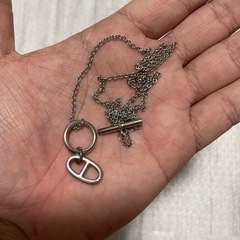 HERMES エルメス シェーヌダンクル アミュレットネックレスの画像