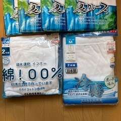 男性用夏下着　シャツ6枚　ズボン下6枚　サイズＭとSの画像