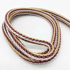 ss8087　LANVIN 帯揚げ帯締めセット ブラウン×ゴールド 箱入り 茶 渋め クール ランバン 帯あげ 帯じめ 成人式 結婚式 女性用 和服 着物 和装小物 帯揚げ＆帯締め 中古の画像