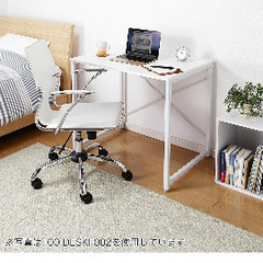 サンワダイレクト シンプルワークデスク 幅60cm×奥行60cm 組立簡単 モニターアーム対応 パソコンデスク ホワイト 100-DESKF001の画像