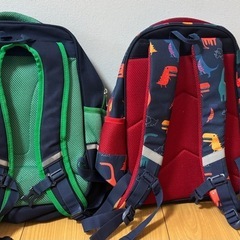 恐竜のリュック2つ兄弟、双子の画像