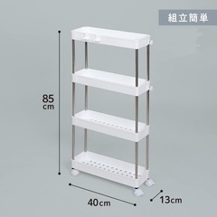 【収納3点セット】ホワイト/キャスター付きあり　の画像