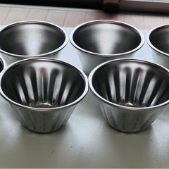 ステンレス、ゼリー、プリンカップ7個の画像
