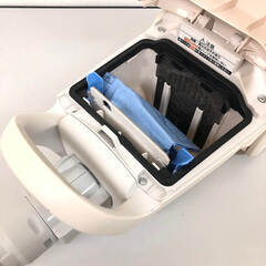 ss8090　パナソニック 紙パック式掃除機 MC-SJP850K-C ホワイト マット調デザイン Panasonic キャニスター型 クリーナー 軽量 白 電気掃除機 清潔 衛生的 コンパクト 掃除機 中古の画像