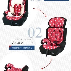 ２個セット 中古 グレー  ジュニアシート  ネビオ ポップピット 1〜11歳まで ロングユースの画像