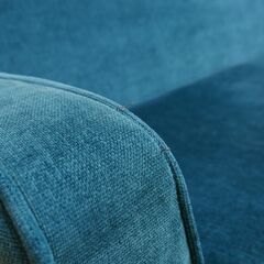 ≪zyt2612ジ≫ NOCE/ノーチェ 3人掛けソファ TD1914 布張り ブルーグリーン系 小さめ/短起毛/ベルベット調/モケット/中古家具/リユースストレージ仙台 071128-01の画像