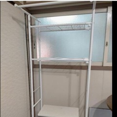 洗濯機ラック　白の画像