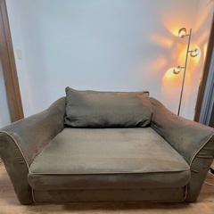 2人掛けソファ モスグリーンの画像