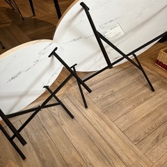 【譲渡相手決定済】大理石柄ネストテーブルの画像