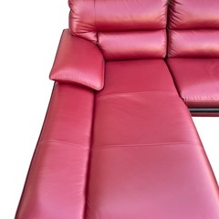 ニトリ　ソファ　レッドの画像