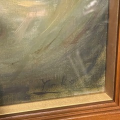 油絵【魚】岸野洋子作の画像