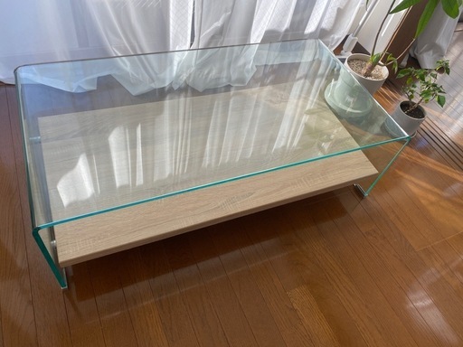 1枚ガラスローテーブル