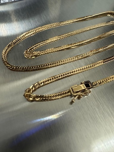 【新品・激安】K18 喜平12面トリプル50cmネックレス