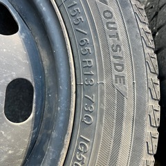 155/65/R13 　スタッドレスタイヤ　鉄チンホイールセット の画像