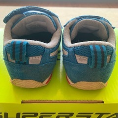 アシックス 14.0 ブルー スニーカー マジックテープの画像