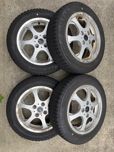 軽自動車 スタッドレスタイヤ ブリヂストンVRX2 155/65R14 ホイール