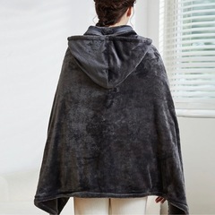 新品❤️ 電気ブランケット　フード付き(外せる)電気毛布 ブラウン色150cmx 85cmの画像