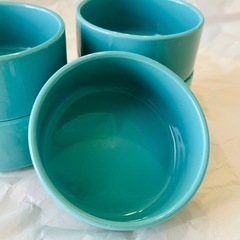 小鉢　小皿　5個セット　ターコイズブルーの画像