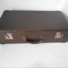 トランク 旅行鞄 カバン 鞄 こげ茶色 大型トランク 店舗什器 オブジェ レトロ アンティーク 中古品  の画像