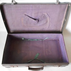 トランク 旅行鞄 カバン 鞄 こげ茶色 大型トランク 店舗什器 オブジェ レトロ アンティーク 中古品  の画像