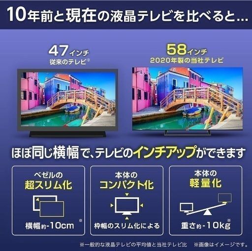 訳あり ハイセンス 58V型 4Kチューナー内蔵 液晶 テレビ 58S6E ネット動画対応