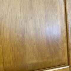 A-705【リユースのサカイ野々市店】ジモティ来店特価‼ シューズボックス ミラー付き 木製 木目調 ブラウン クリーニング済みの画像