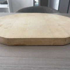 東濃桧の丸型まな板　かまぼこ型サイズL　木製まな板の画像