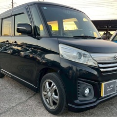 【支払総額22万円】h27年式スペーシアカスタム4WD後期型 車検付き即日納車ok 自動ブレーキ タイヤバリ山♩の画像