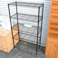 無料配達します🚚黒いメタルラック💖扇風機💖チェスト💖本棚💖の画像