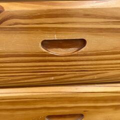 A-708【リユースのサカイ野々市店】ジモティ来店特価‼ 4段チェスト 木製 木目調 ブラウン ナチュラル クリーニング済みの画像
