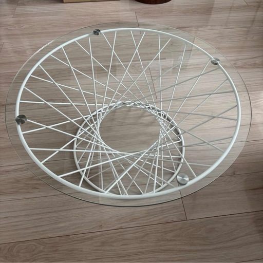 ★美品★ Francfranc マーリア コーヒーテーブル クリア×ホワイト