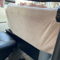 Francfrancフランフラン　カラン　フロアソファ　ベロア　ピンク　訳ありの画像