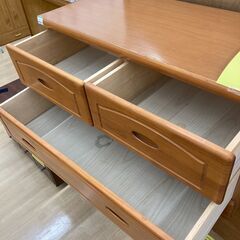 A-709【リユースのサカイ野々市店】ジモティ来店特価‼ ローチェスト 木製 木目調 ブラウン  クリーニング済みの画像