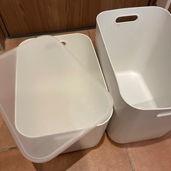 無印 やわらかポリエチレンケース 大&深2つセットの画像