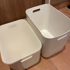 無印 やわらかポリエチレンケース 大&深2つセットの画像