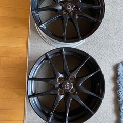 17インチ トヨタ純正アルミホイールセットガリ傷なしきれい 4本セット17x7］+50 4穴100オプションGR ブラック黒GS アクアヤリスヴィッツの画像