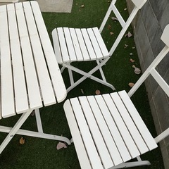 IKEA ガーデンテーブル　チェアの画像