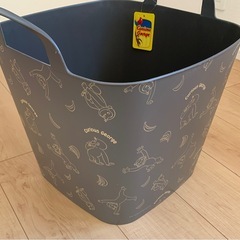  おさるのジョージ バケット ランドリーバスケット 収納カゴの画像