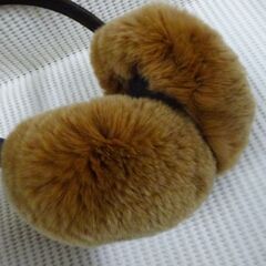 ( E-73 )Faviora ファビオラ 耳当て イヤーカフ イヤーウォーマー ブラウン ボア フリーサイズ 中古の画像