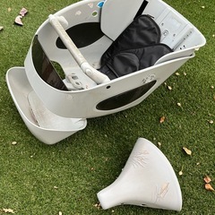 ブリヂストン Bikke polar eの前カゴとサドルの画像