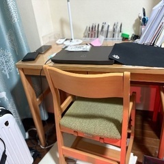 勉強机&イスのセット　カリモクの画像