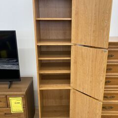 A-710【リユースのサカイ野々市店】ジモティ来店特価‼ 収納棚 木製 木目調 ブラウン クリーニング済みの画像