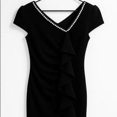 ✨ 美品パーティードレス2点set！【ワインレッドベロア/ブラックパール】の画像